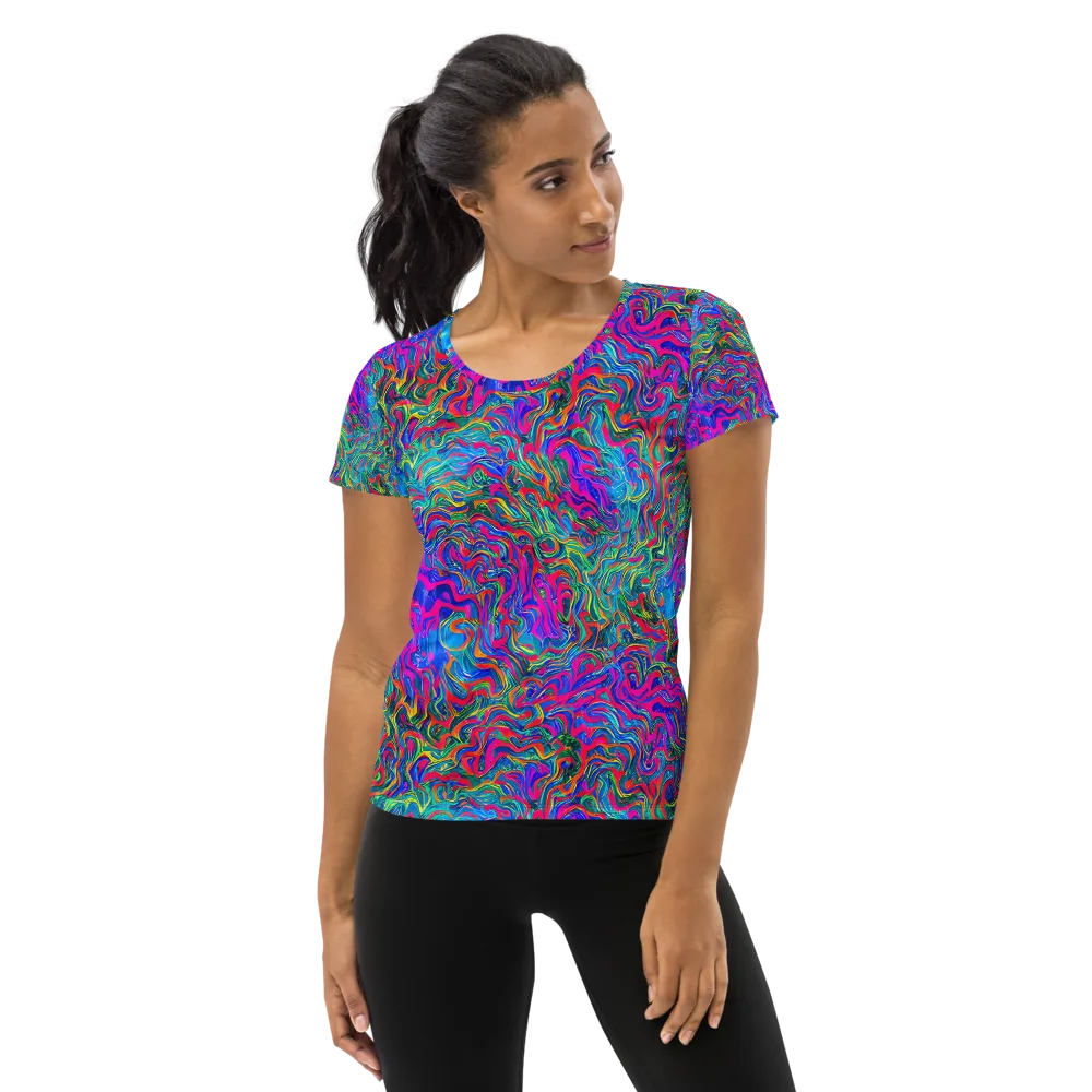 Electric Marmalade on Women's Athletic T-Shirt — Front