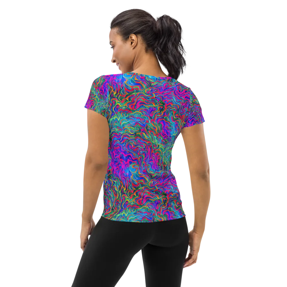 Electric Marmalade on Women's Athletic T-Shirt — Back