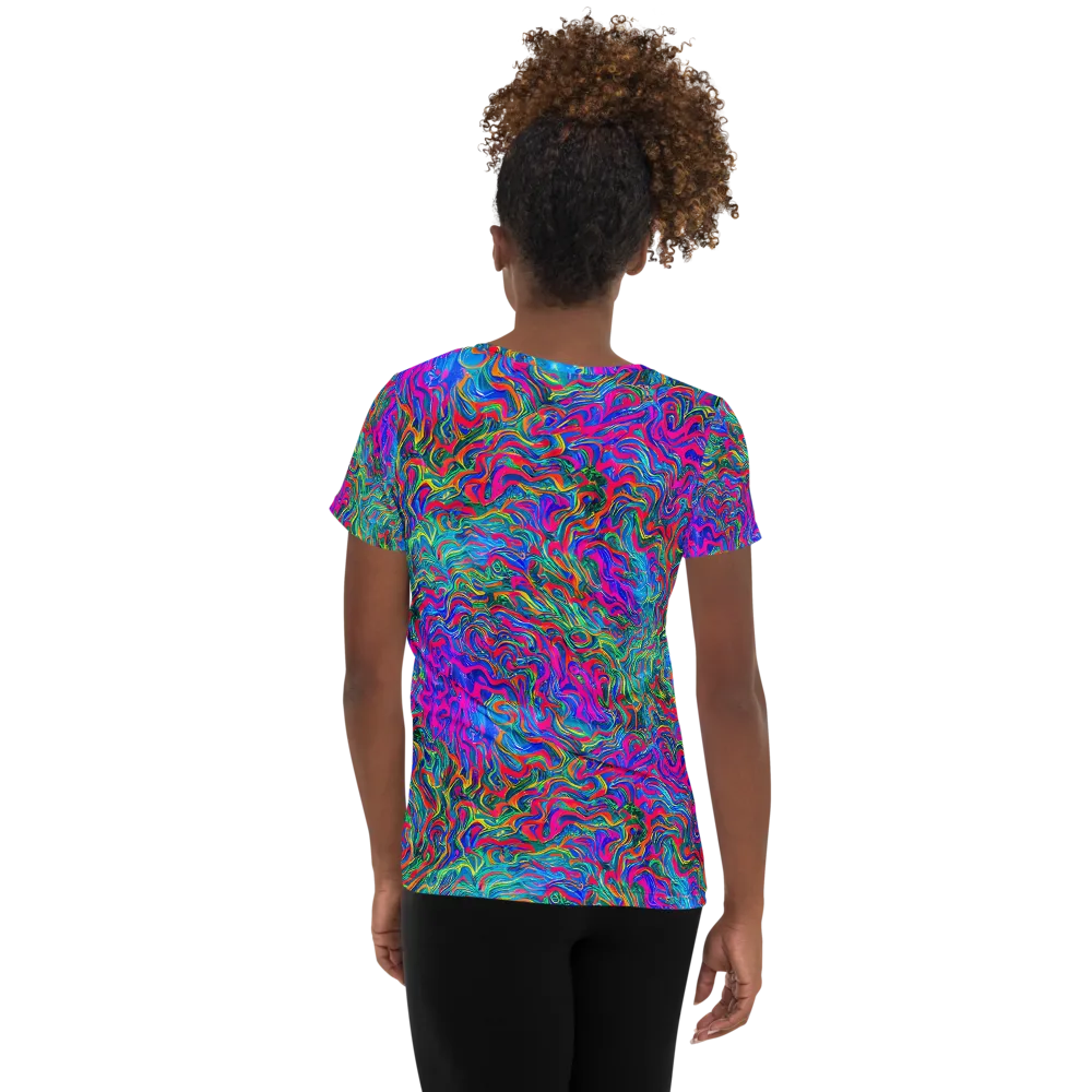 Electric Marmalade on Women's Athletic T-Shirt — Back