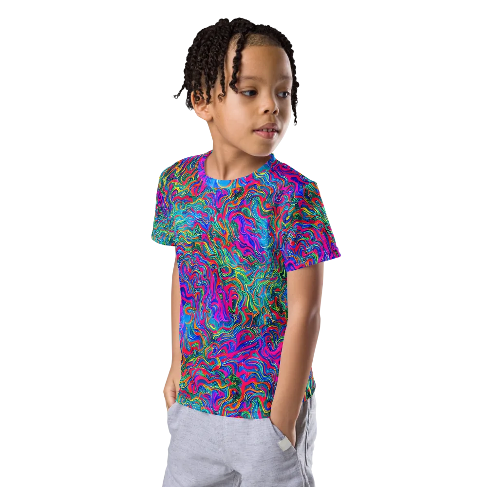 Electric Marmalade on Kids Crew Neck T-Shirt — Left Front