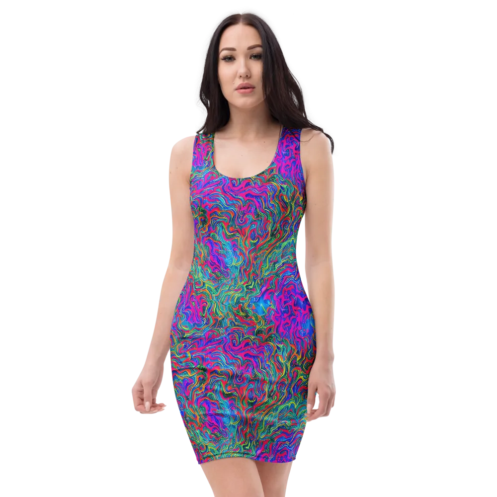 Electric Marmalade on Bodycon Dress — Front