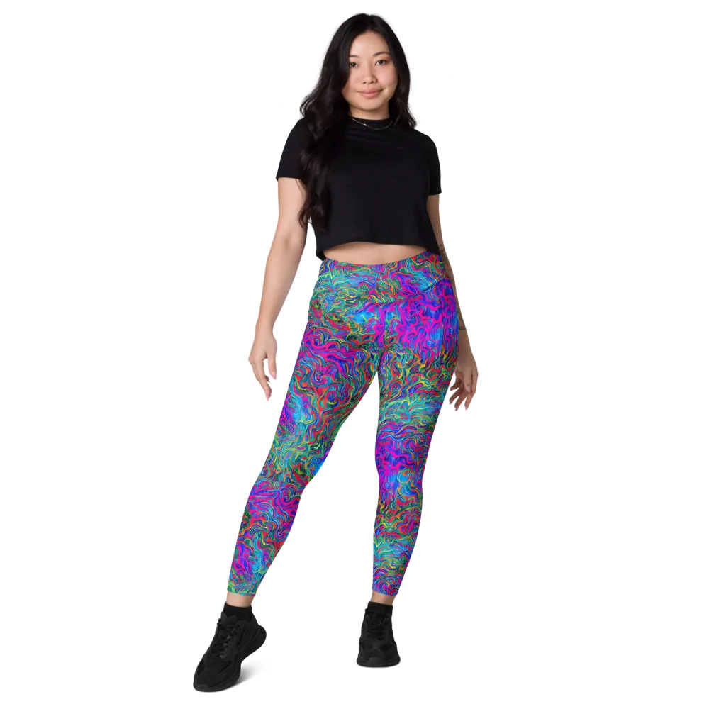 Electric Marmalade on Leggings with Pockets — Front