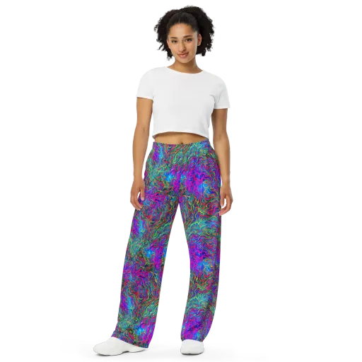 Electric Marmalade on a Wide-Leg Pants