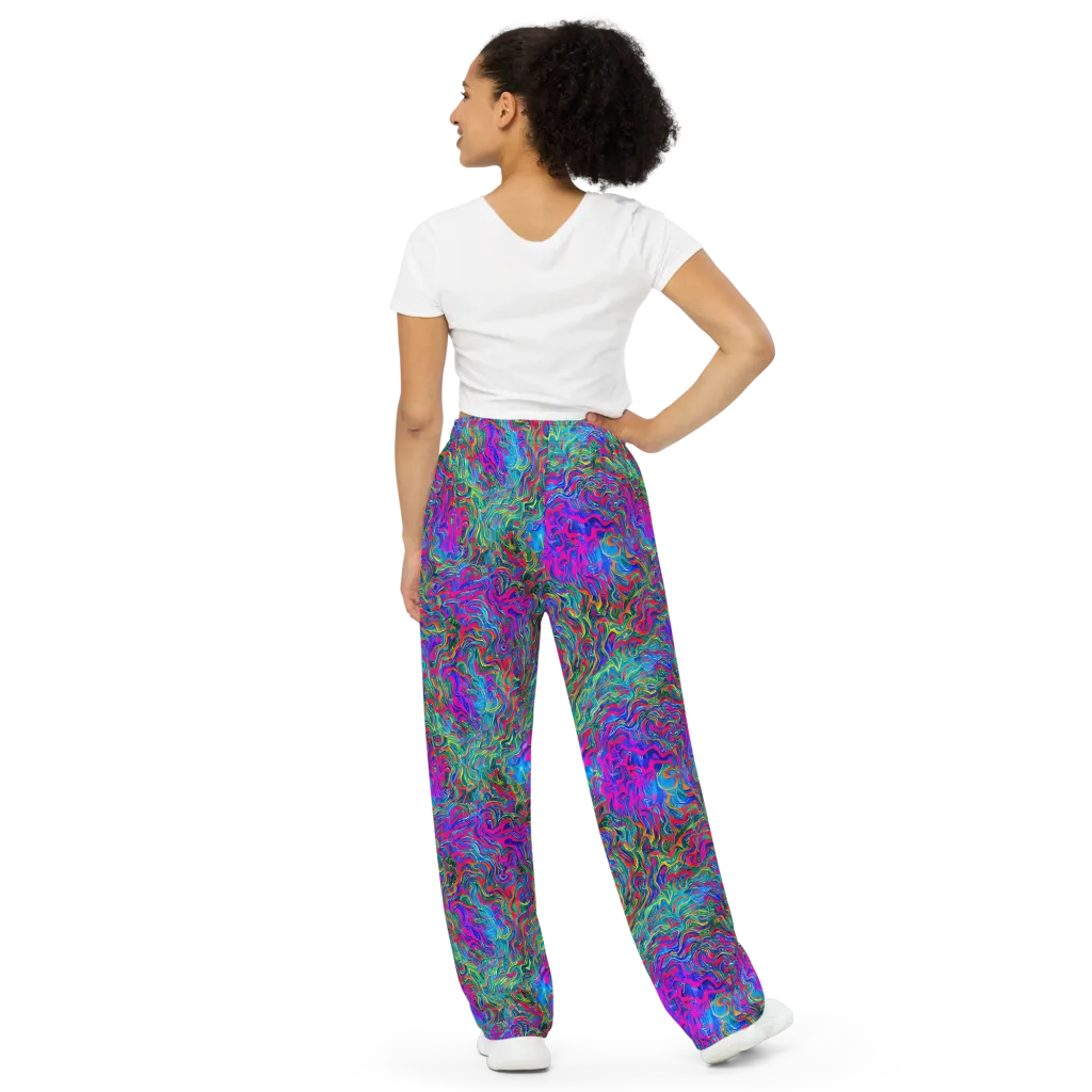 Electric Marmalade on Wide-Leg Pants — Back