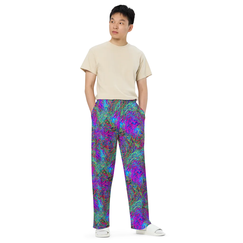 Electric Marmalade on Wide-Leg Pants — Front