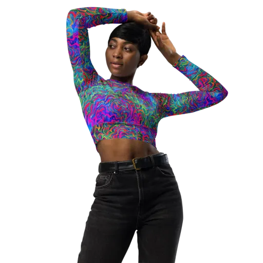 Electric Marmalade on a Long Sleeve Crop Top