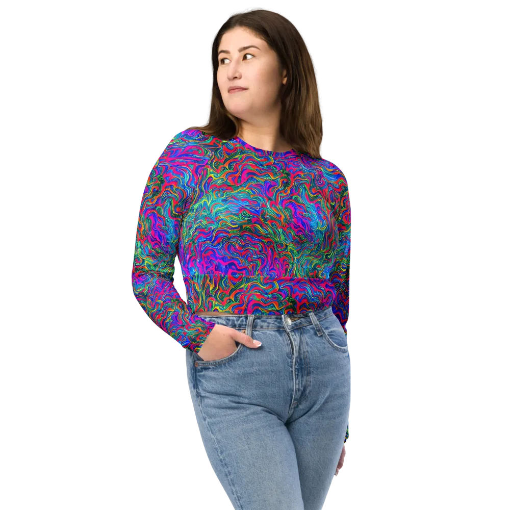 Electric Marmalade on Long Sleeve Crop Top — Front