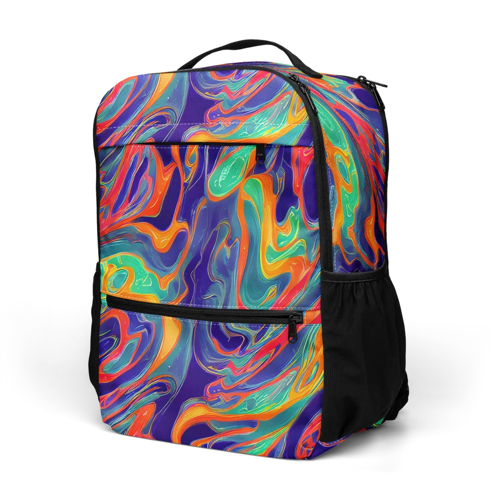 Colorwave Riot on Utility Backpack — Left Front