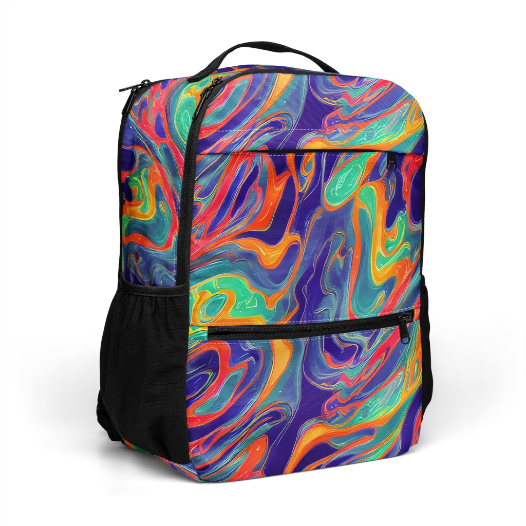 Colorwave Riot on Utility Backpack — Right Front