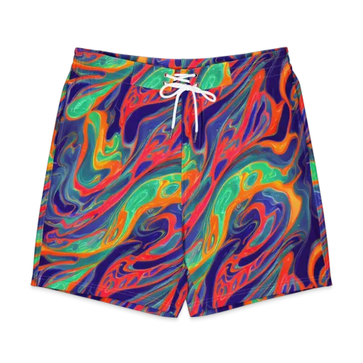 Colorwave Riot on a Men's Board Shorts