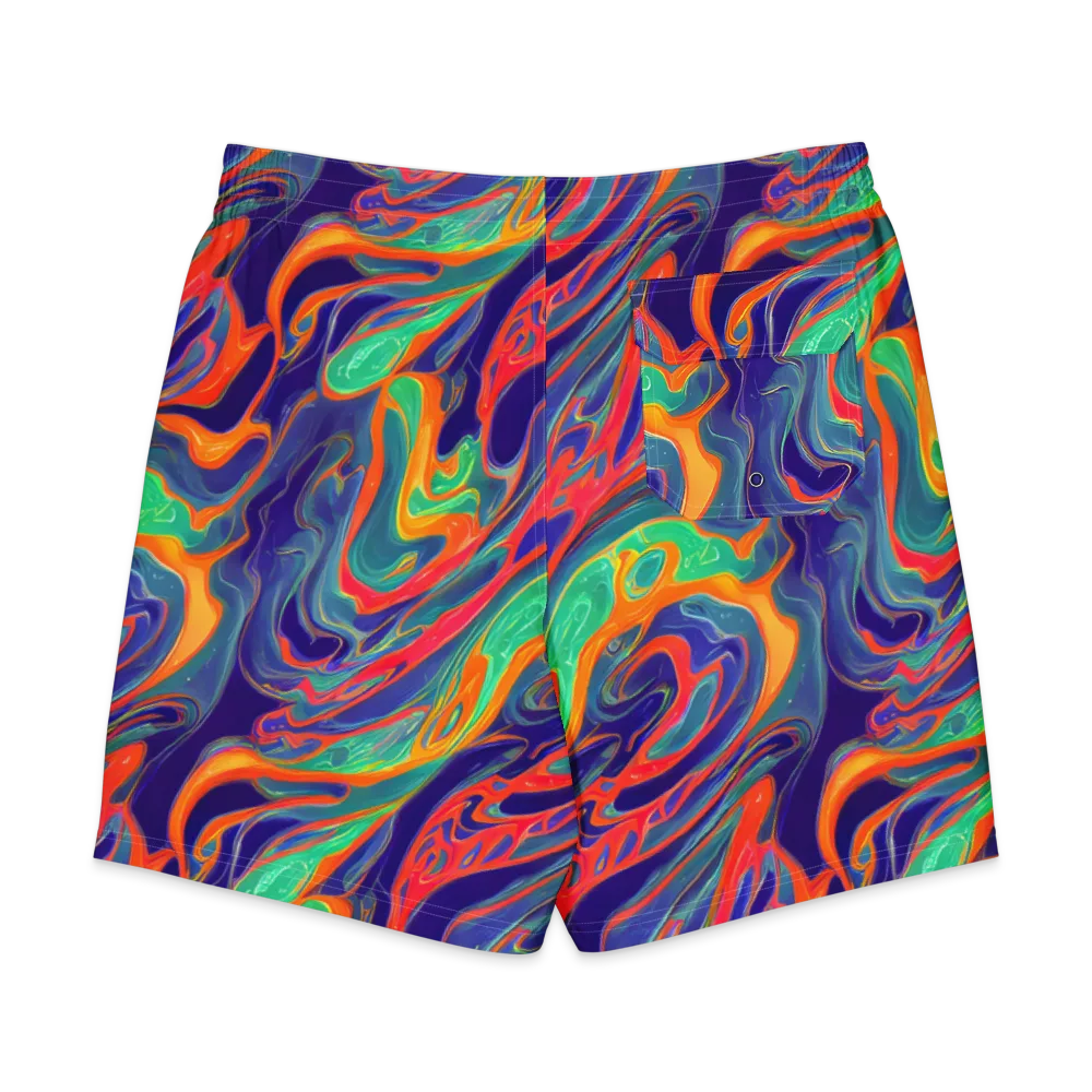 Colorwave Riot on Men's Board Shorts — Back