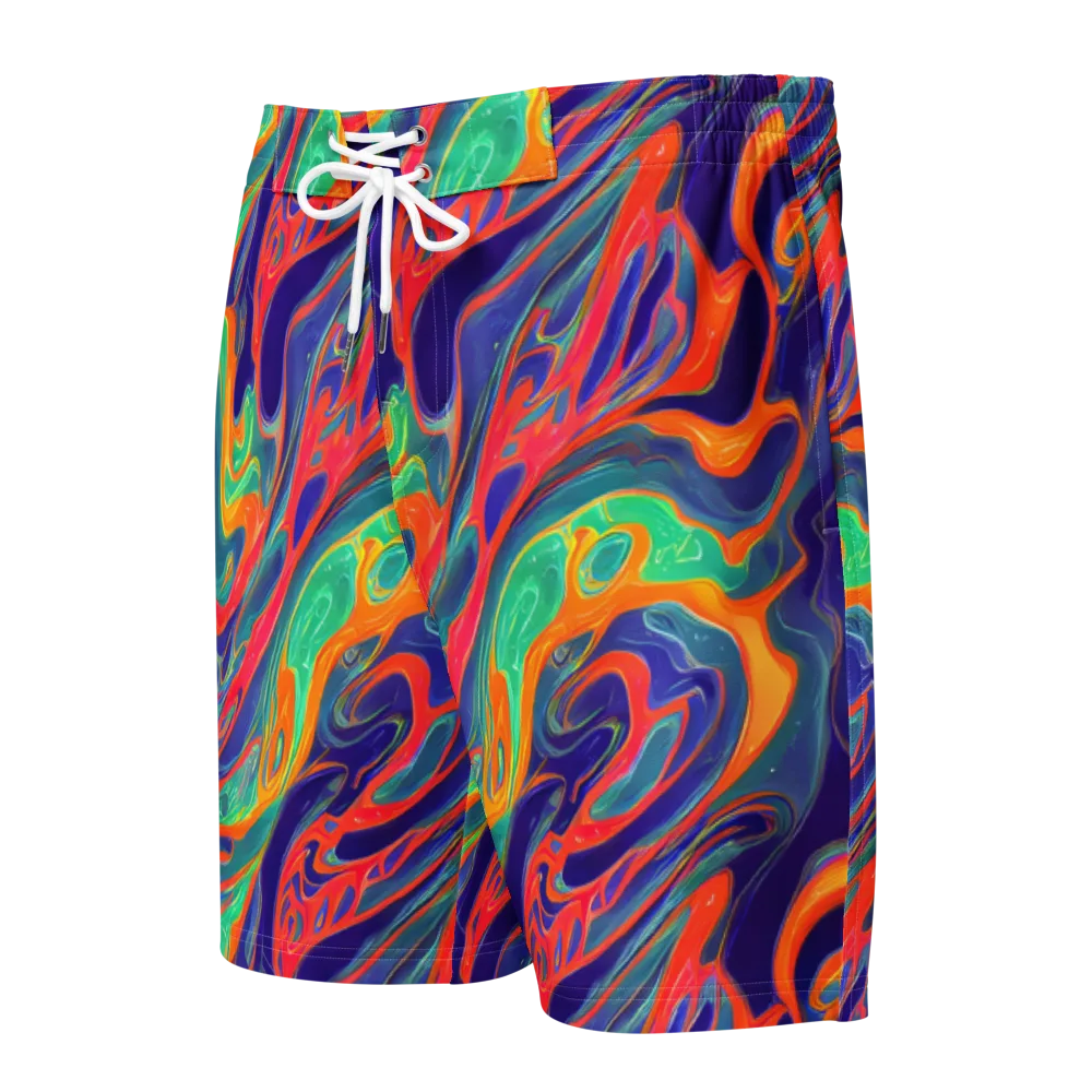 Colorwave Riot on Men's Board Shorts — Front