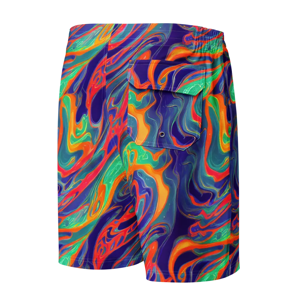 Colorwave Riot on Men's Board Shorts — Back