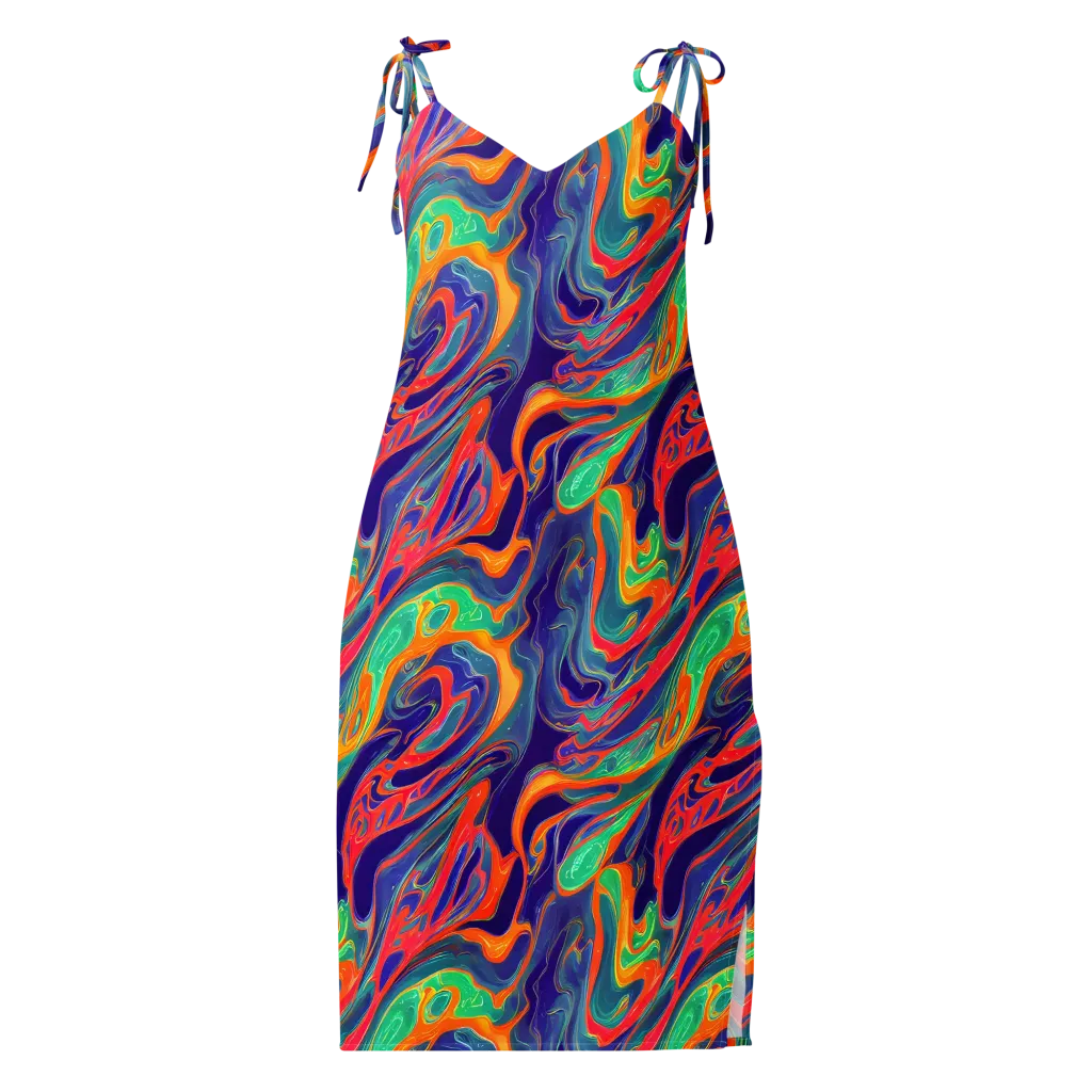 Colorwave Riot on Slip Dress — Front