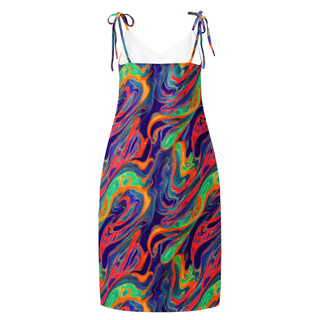 Colorwave Riot on Slip Dress — Back