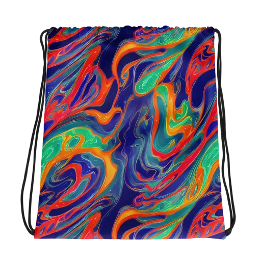 Colorwave Riot on a Drawstring Bag