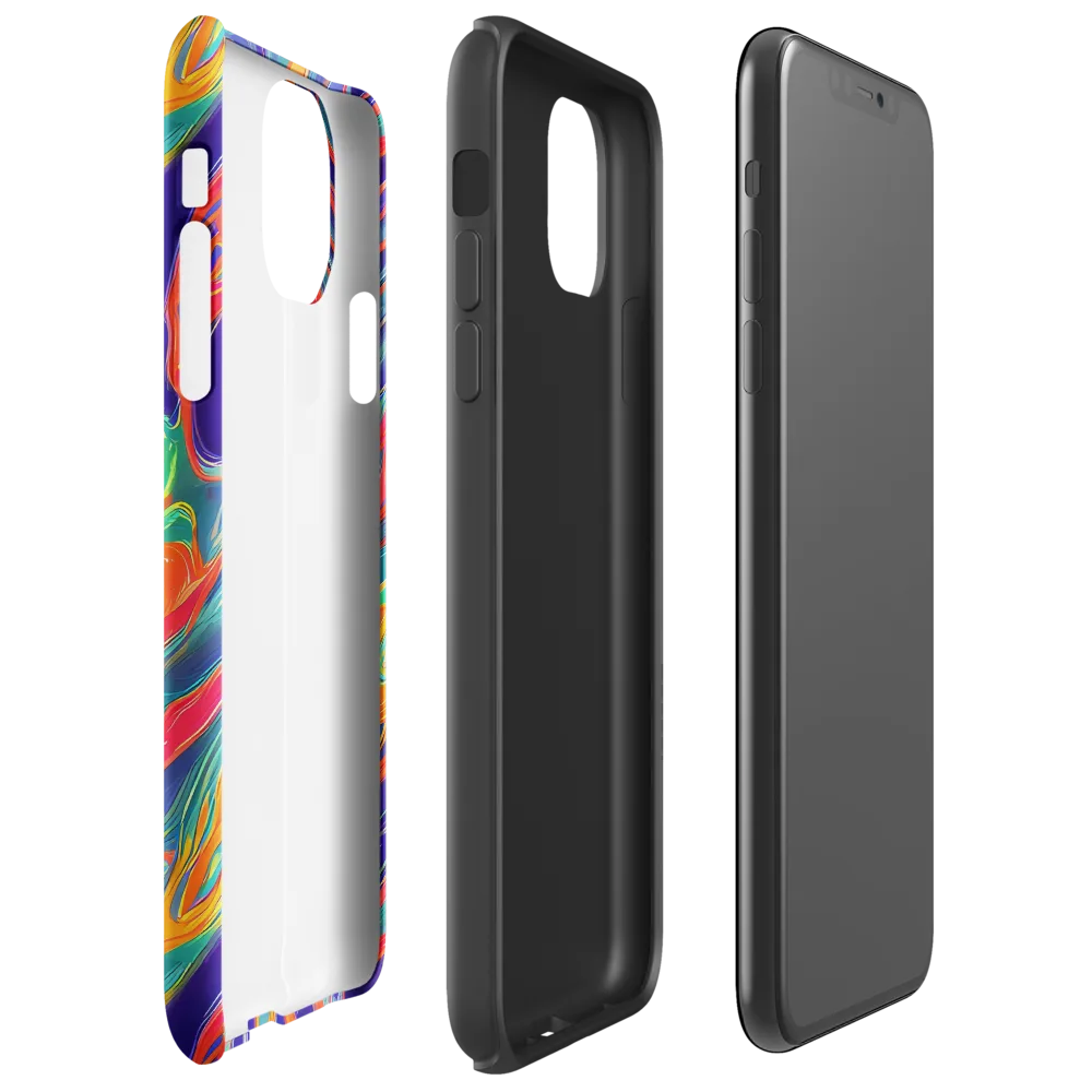 Colorwave Riot on Tough Case for iPhone® — Right