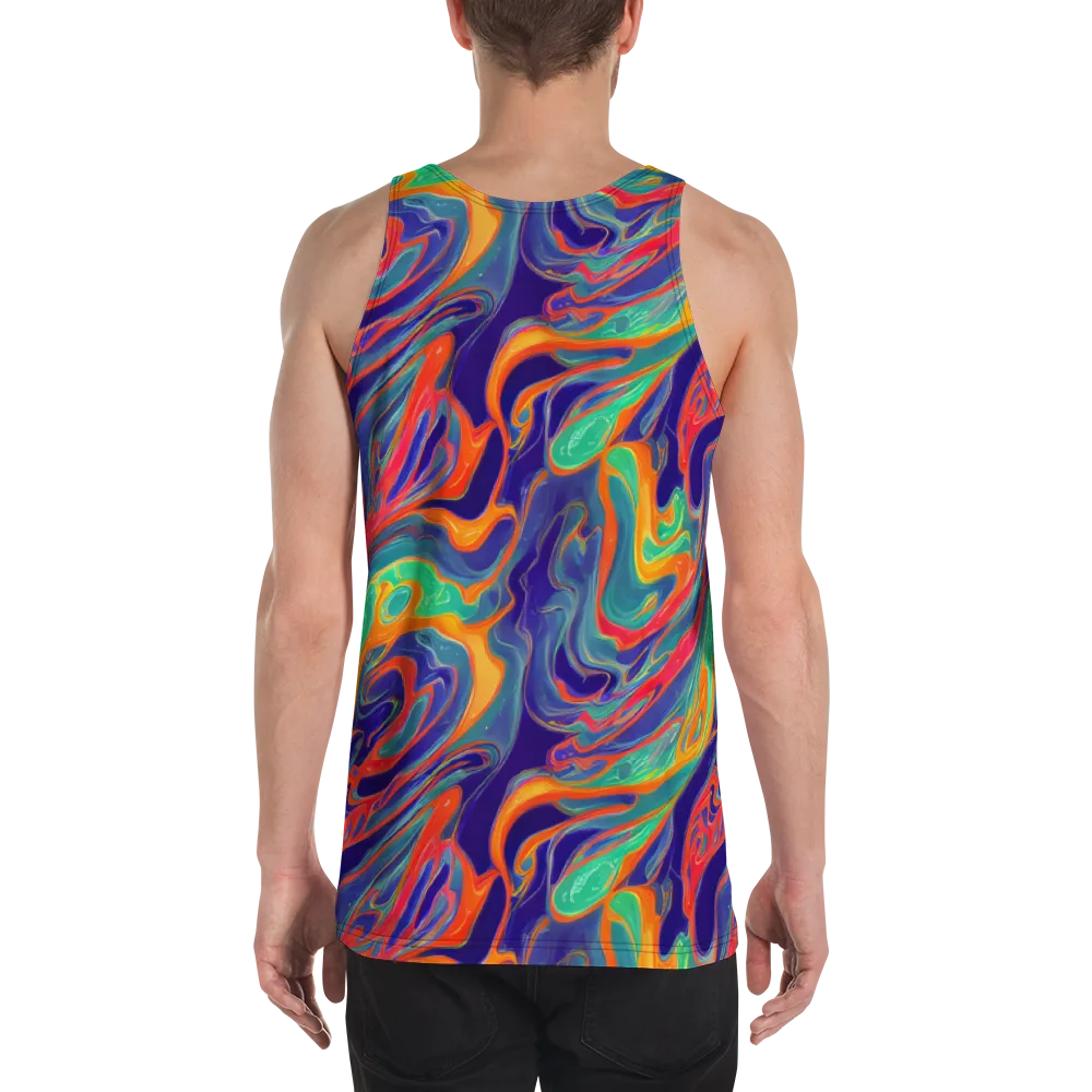 Colorwave Riot on Men's Tank Top — Back