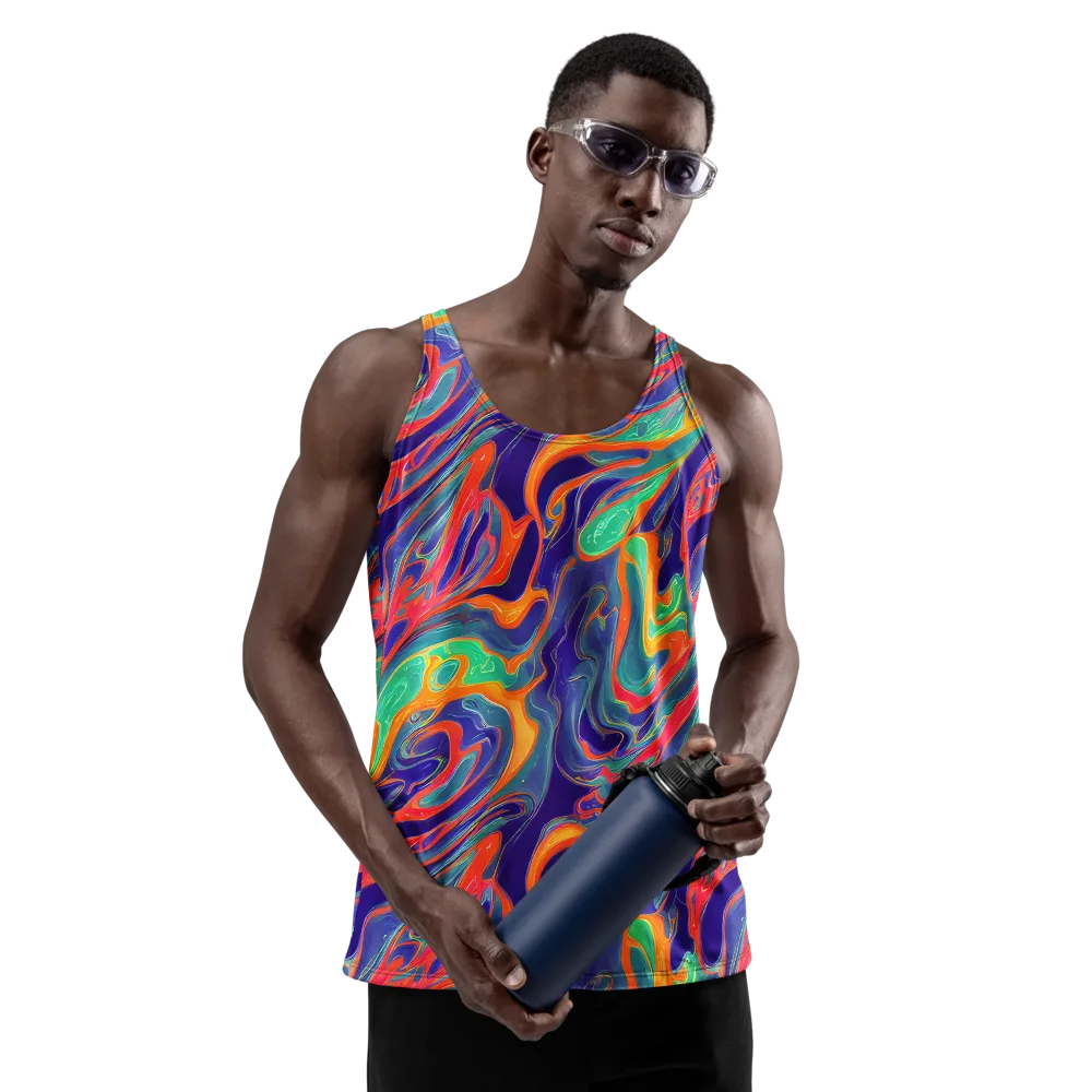 Colorwave Riot on Men's Tank Top — Front