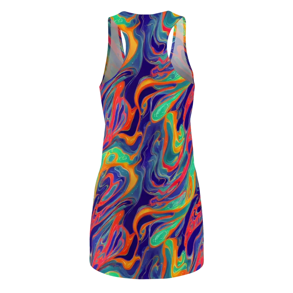 Colorwave Riot on Racerback Dress — Back