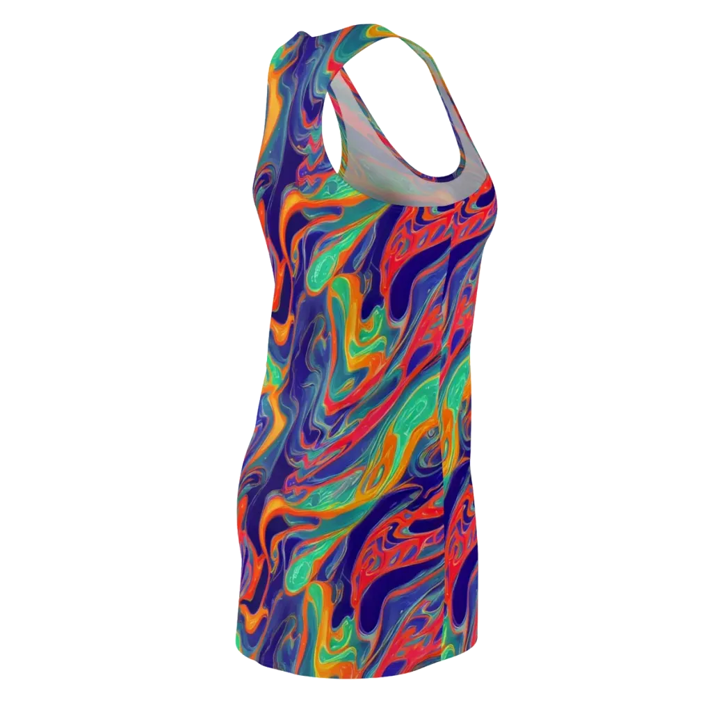 Colorwave Riot on Racerback Dress — Back Side