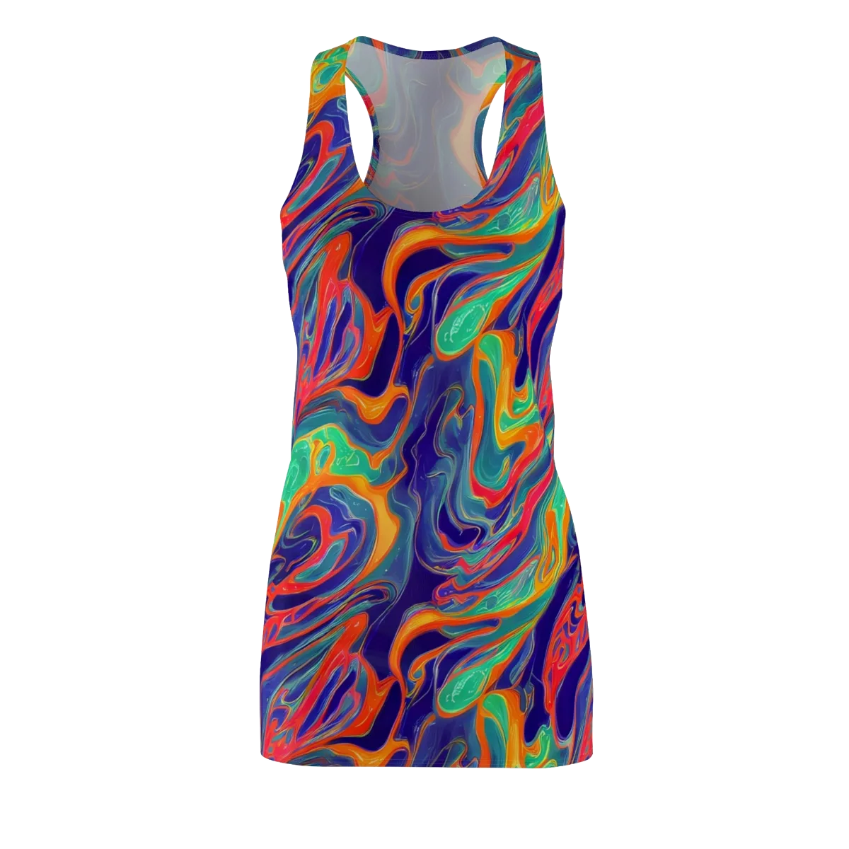 Colorwave Riot on Racerback Dress — Front