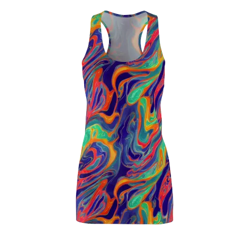 Colorwave Riot on a Racerback Dress
