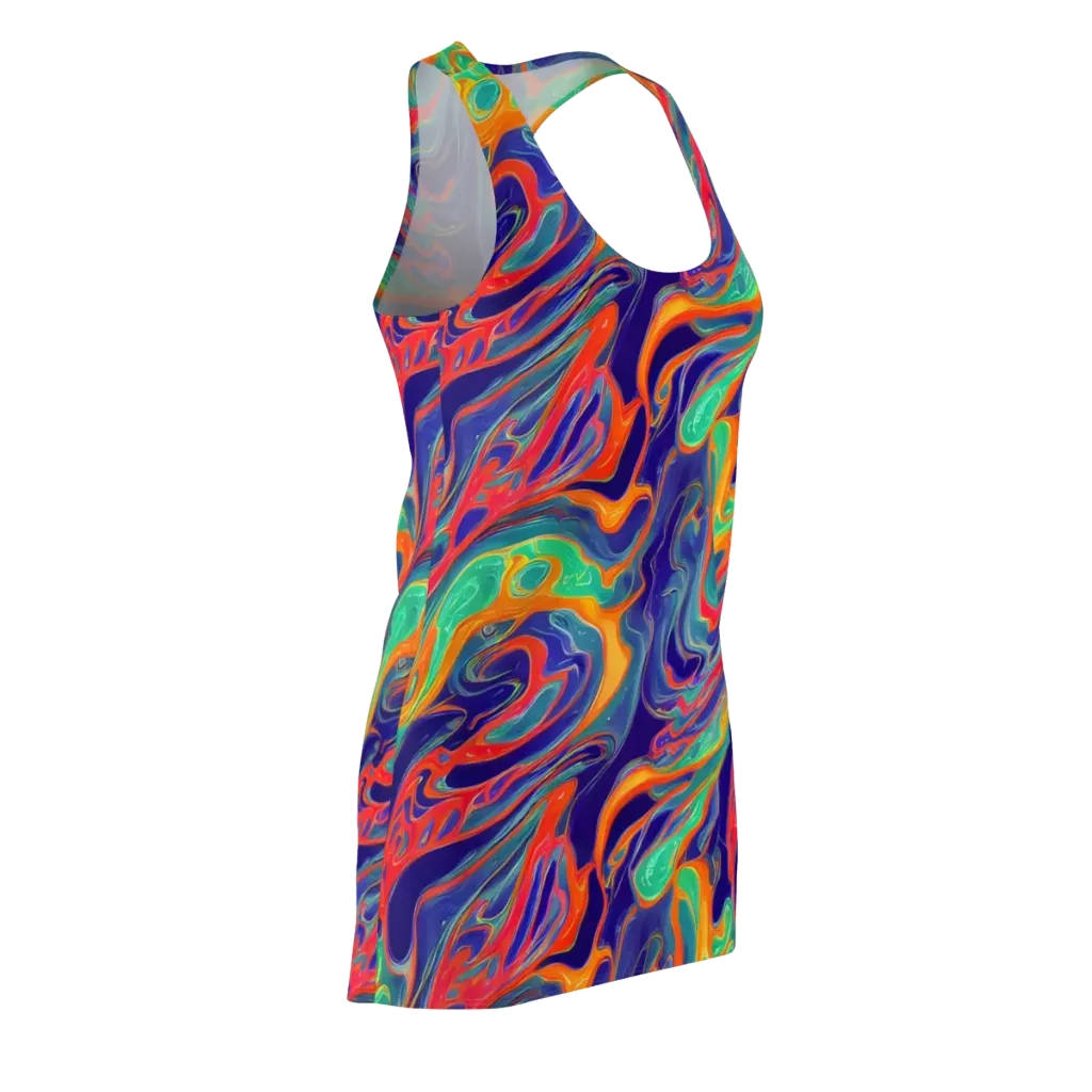 Colorwave Riot on Racerback Dress — Front Side