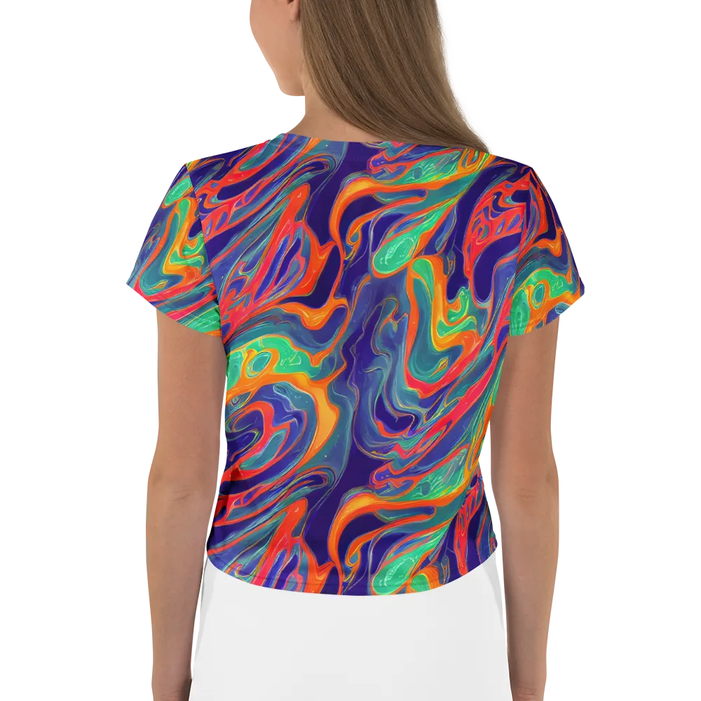 Colorwave Riot on Crop Tee — Back