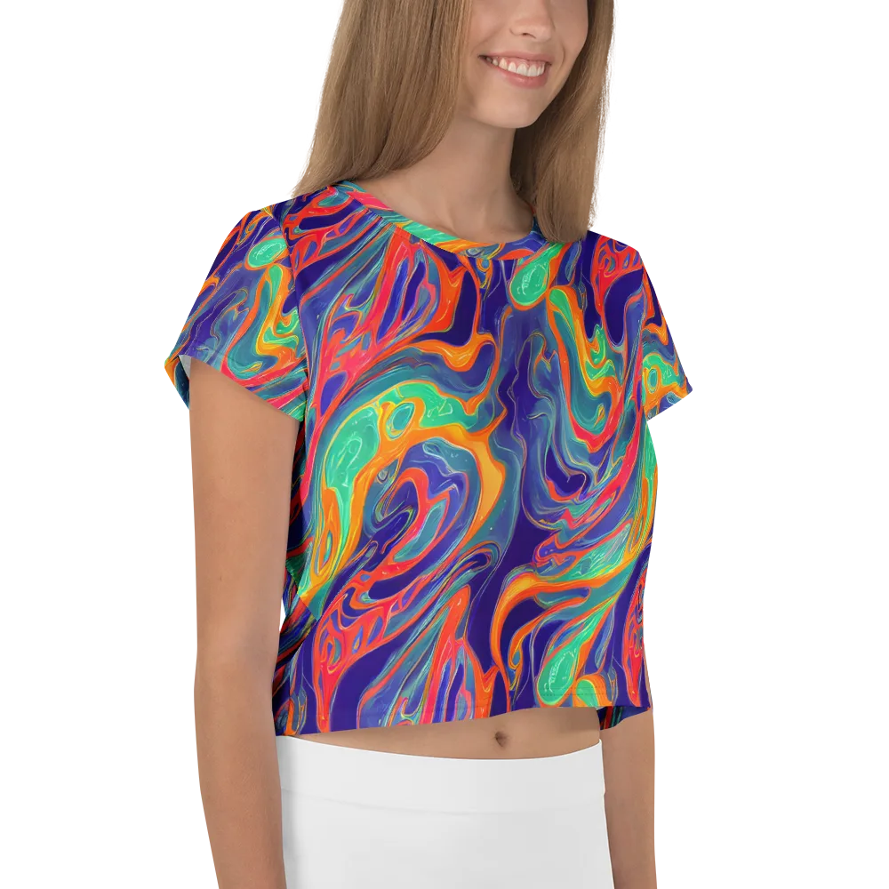 Colorwave Riot on Crop Tee — Right