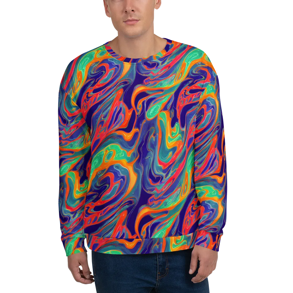 Colorwave Riot on Sweatshirt — Front