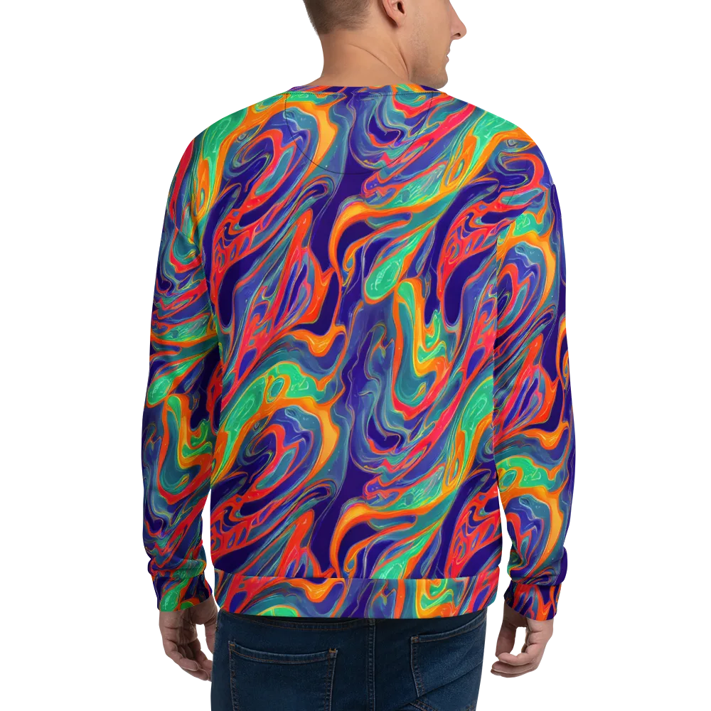 Colorwave Riot on Sweatshirt — Back