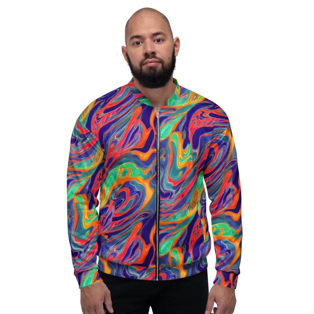 Colorwave Riot on Bomber Jacket — Front