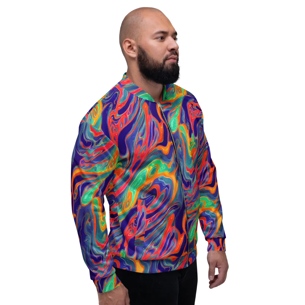 Colorwave Riot on Bomber Jacket — Right