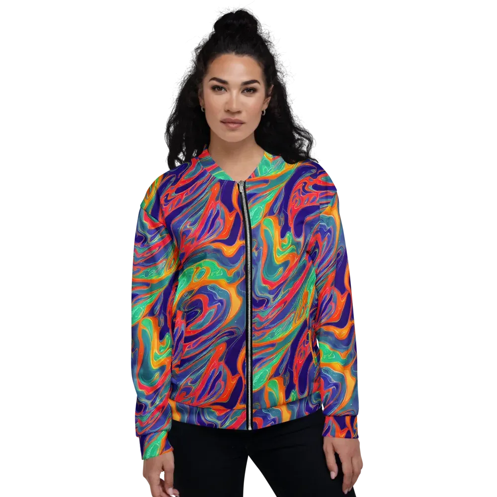 Colorwave Riot on Bomber Jacket — Front