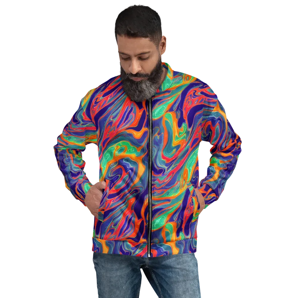 Colorwave Riot on Bomber Jacket — Front