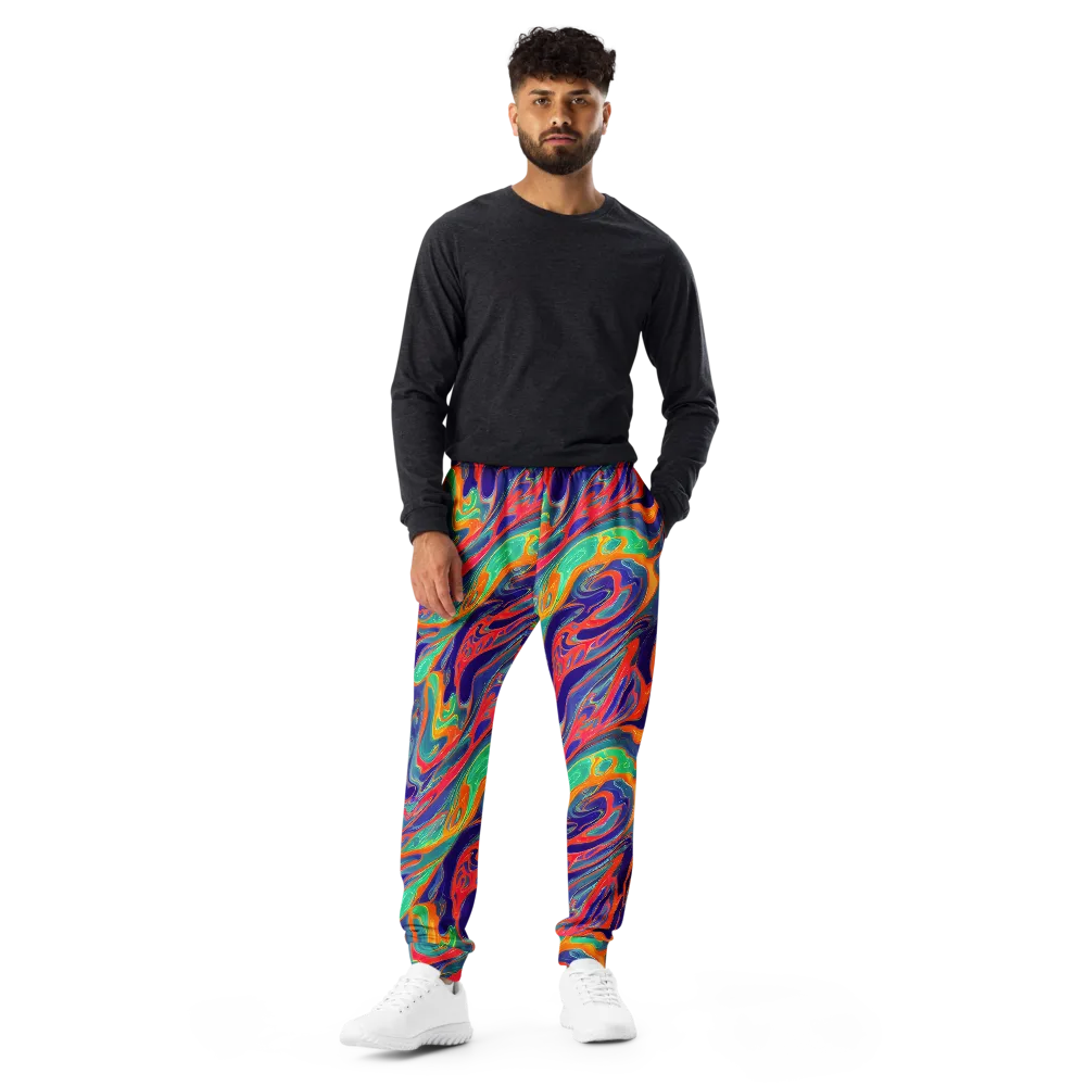 Colorwave Riot on Men's Joggers — Front