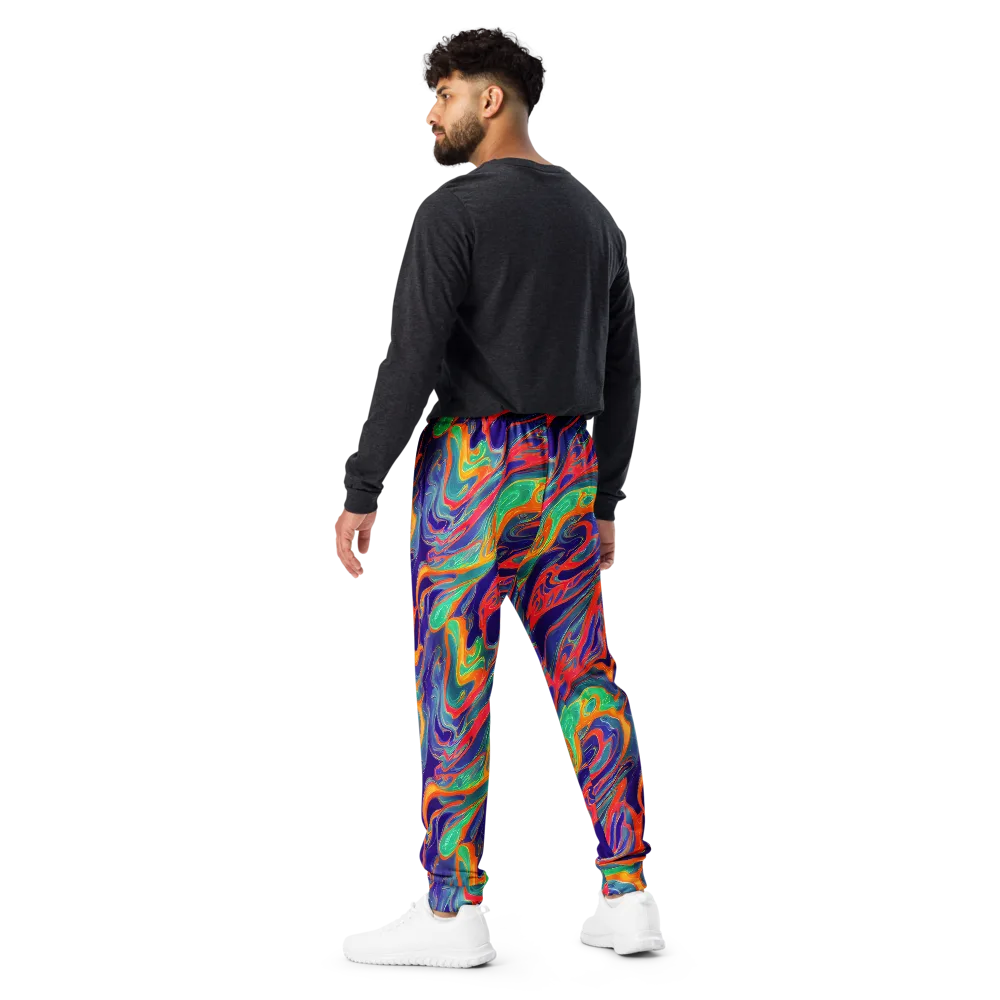 Colorwave Riot on Men's Joggers — Back