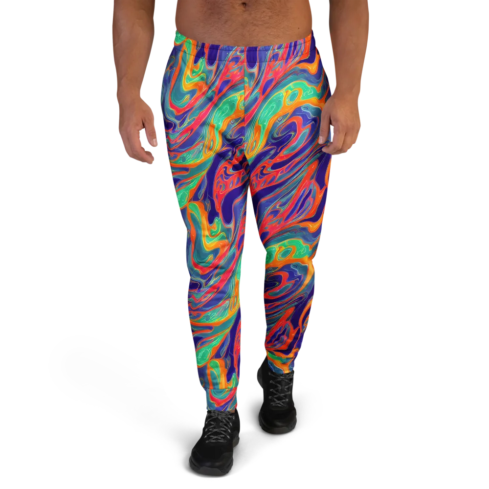 Colorwave Riot on Men's Joggers — Front