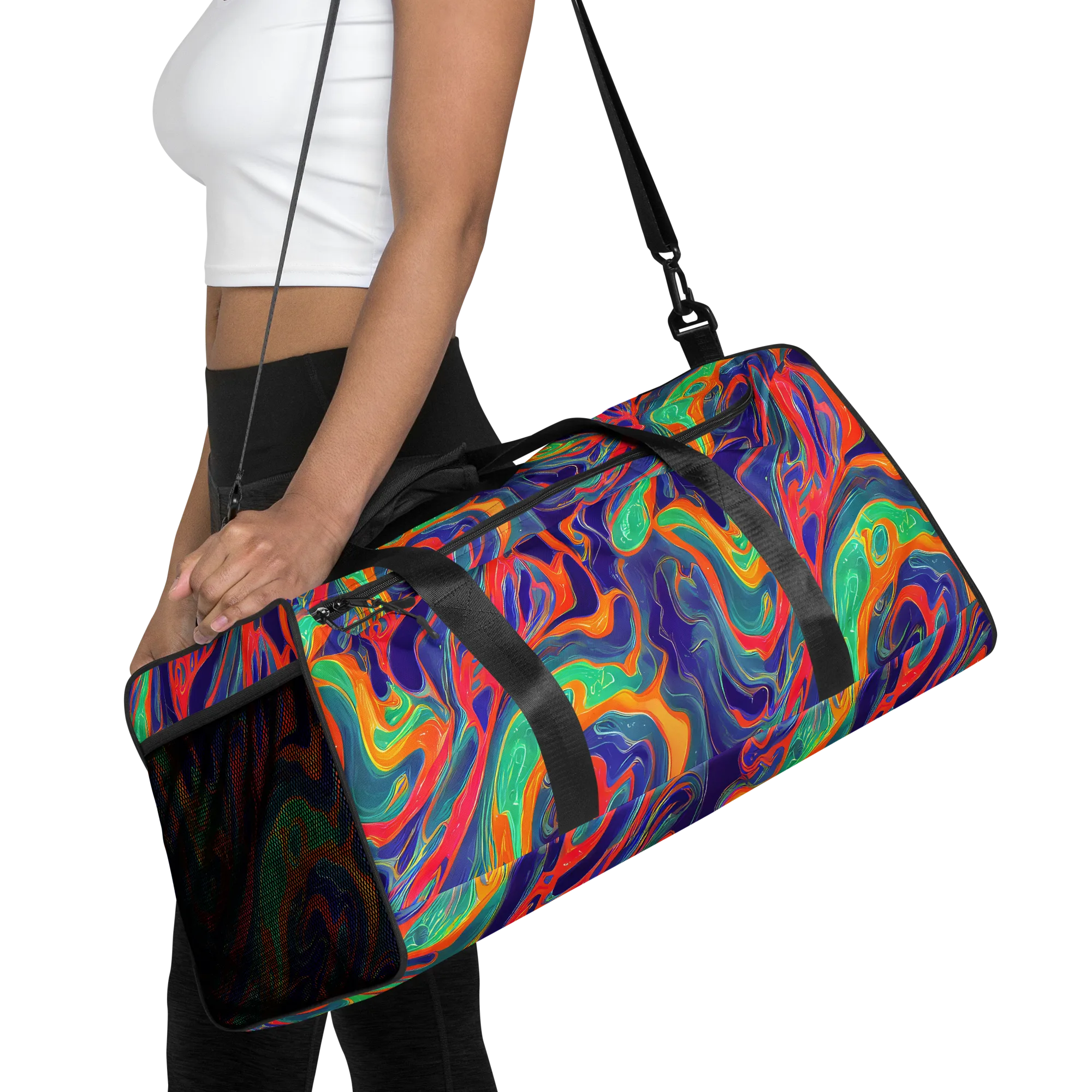 Colorwave Riot on Duffle Bag — Front