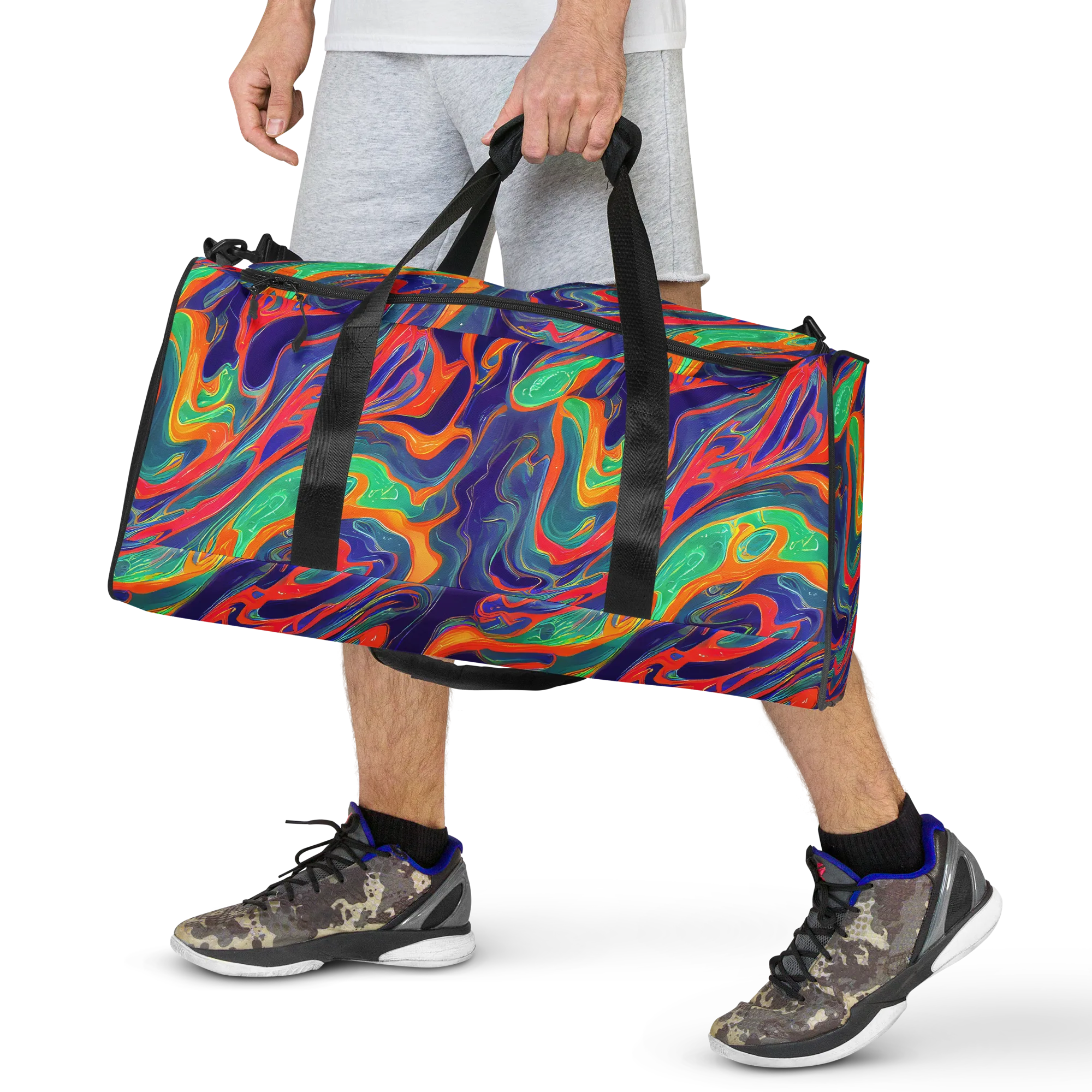 Colorwave Riot on Duffle Bag — Front