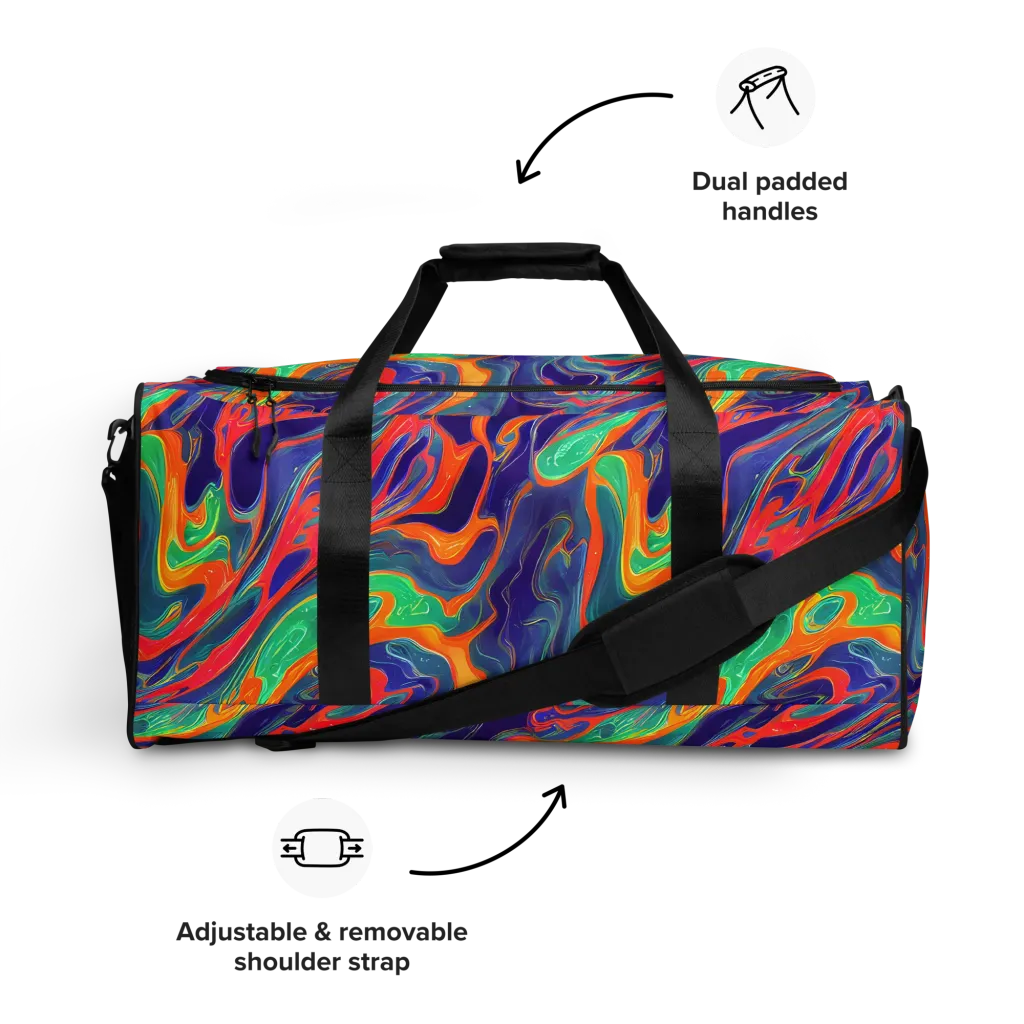 Colorwave Riot on Duffle Bag — Front