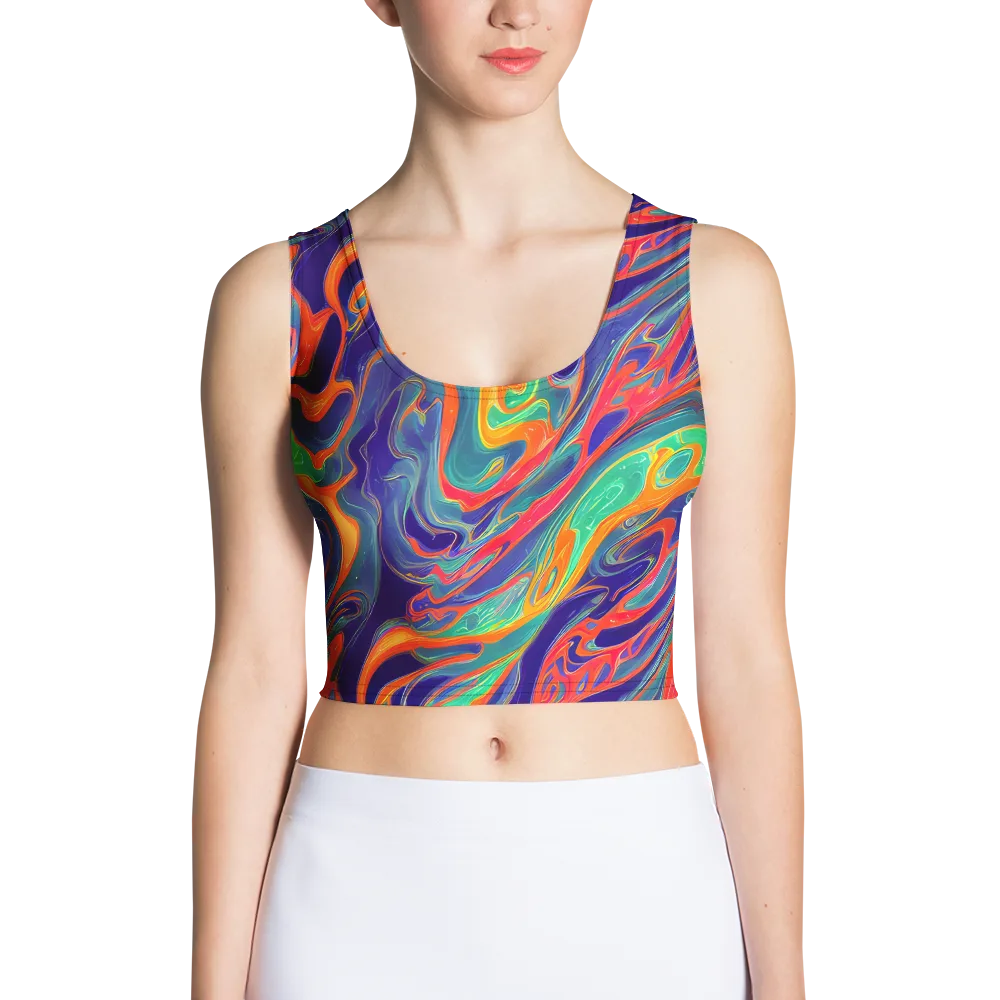 Colorwave Riot on Crop Top — Front