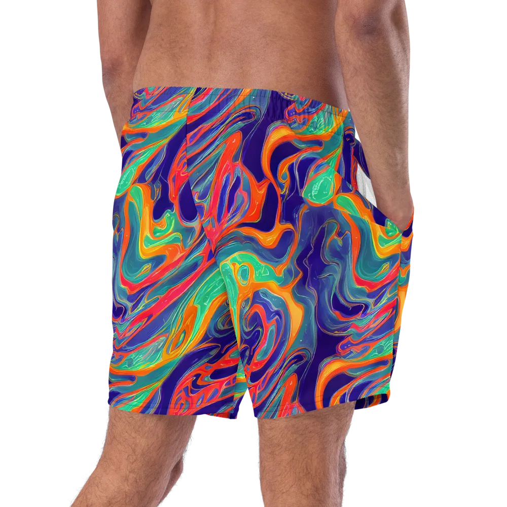 Colorwave Riot on Swim Trunks — Right Back