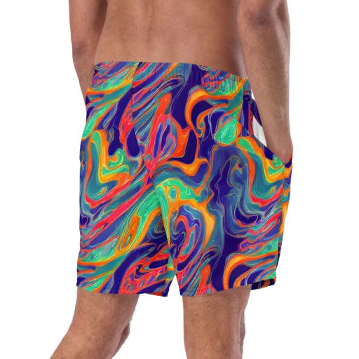 Colorwave Riot on a Swim Trunks