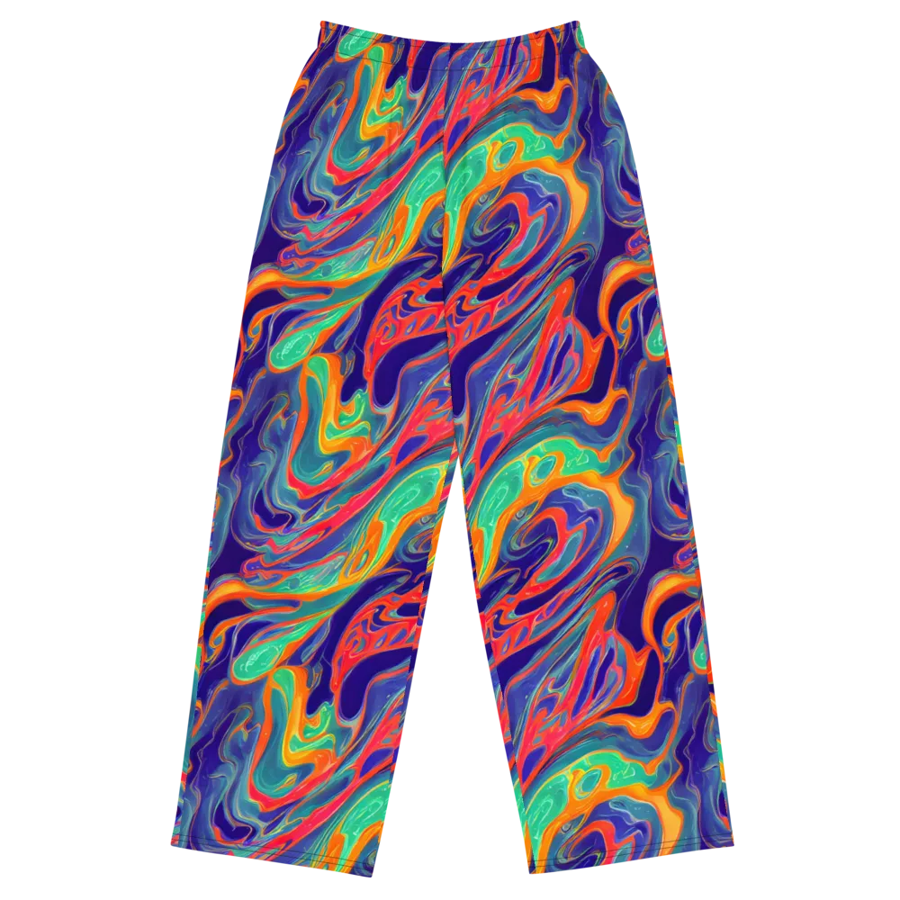 Colorwave Riot on Wide-Leg Pants — Front