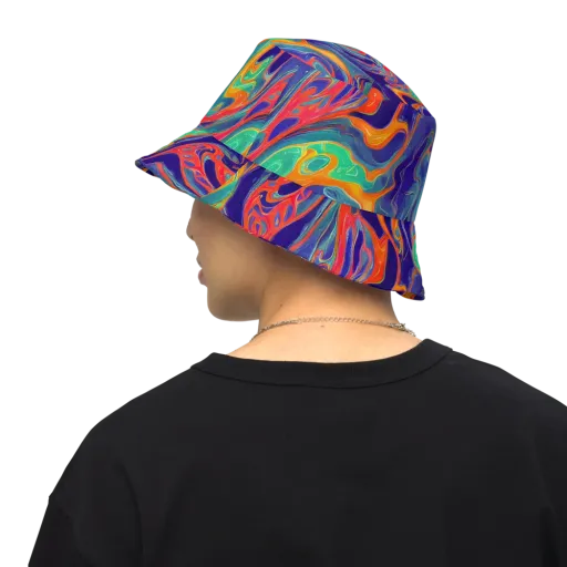 Colorwave Riot on a Reversible Bucket Hat