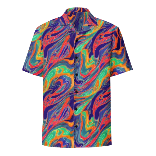 Colorwave Riot on a Button Shirt