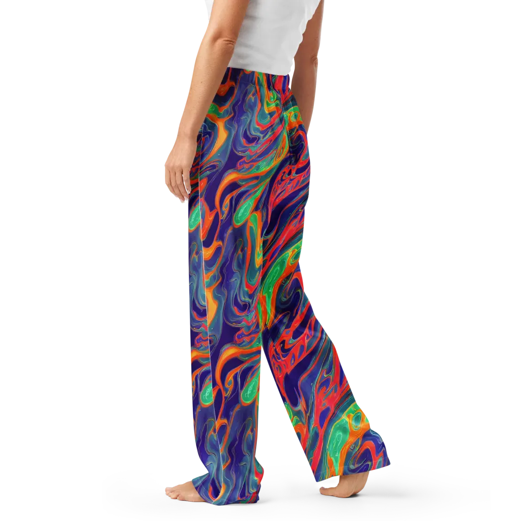 Colorwave Riot on Women's Pajama Pants — Left