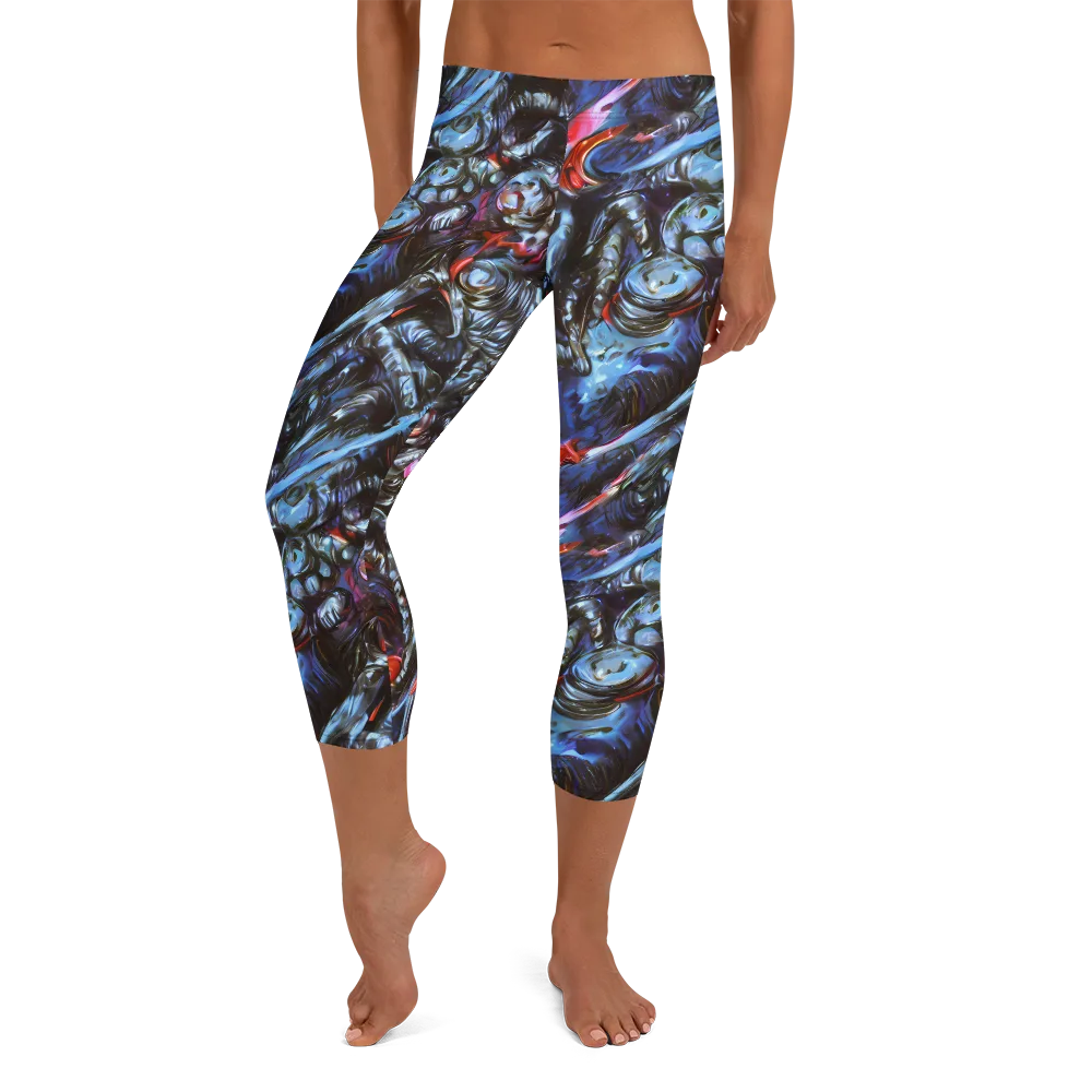 Blackwater Riot on Capri Leggings — Front